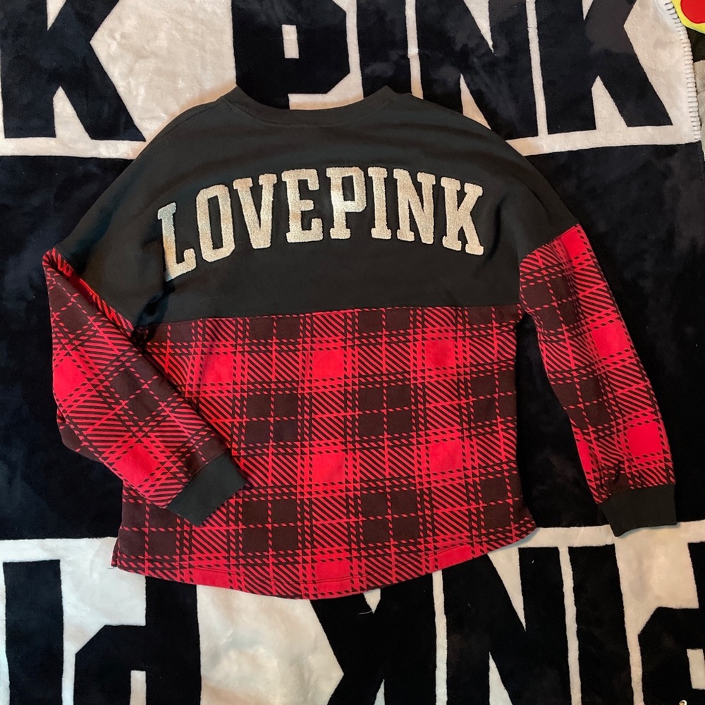 PINK Victoria's Secret Long Sleeve Plaid Shirt